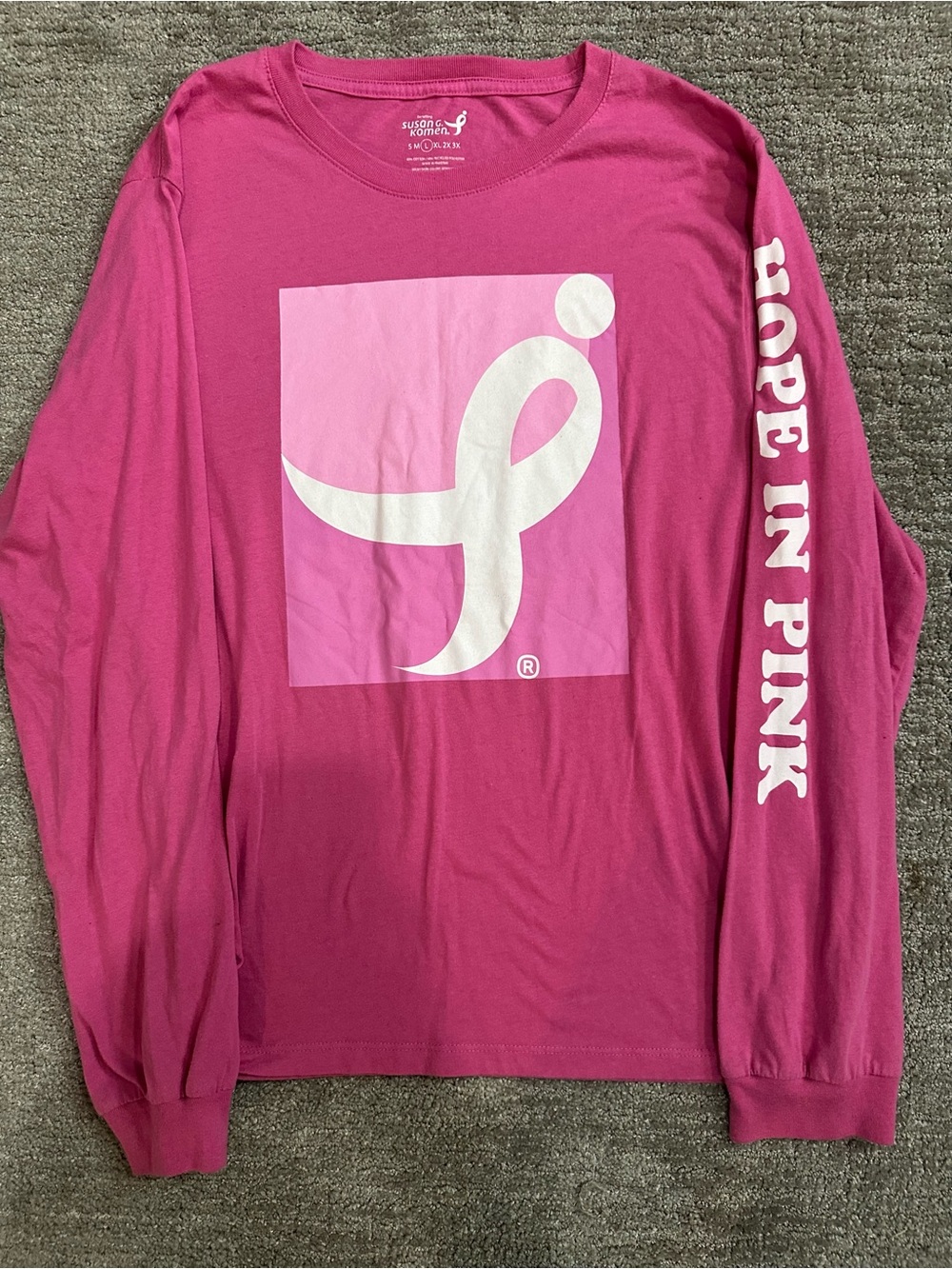 Susan G. Komen Pink Long Sleeve Tee - Hope In Pink